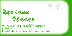 mariann vladar business card